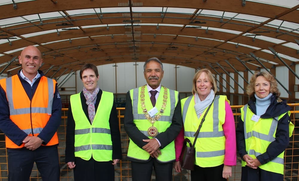 Topping Out ceremony celebrates progress on St Swithun’s new indoor sports facility